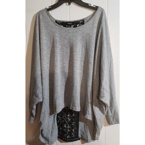 Rue 21 size medium oversized light weight gray cover shirt
